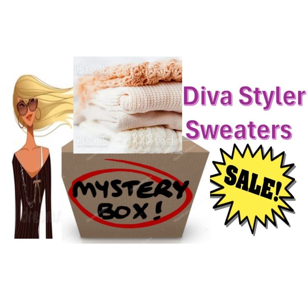 THREE Sweater Mystery Box Women's Sweaters Variety Pack of 3